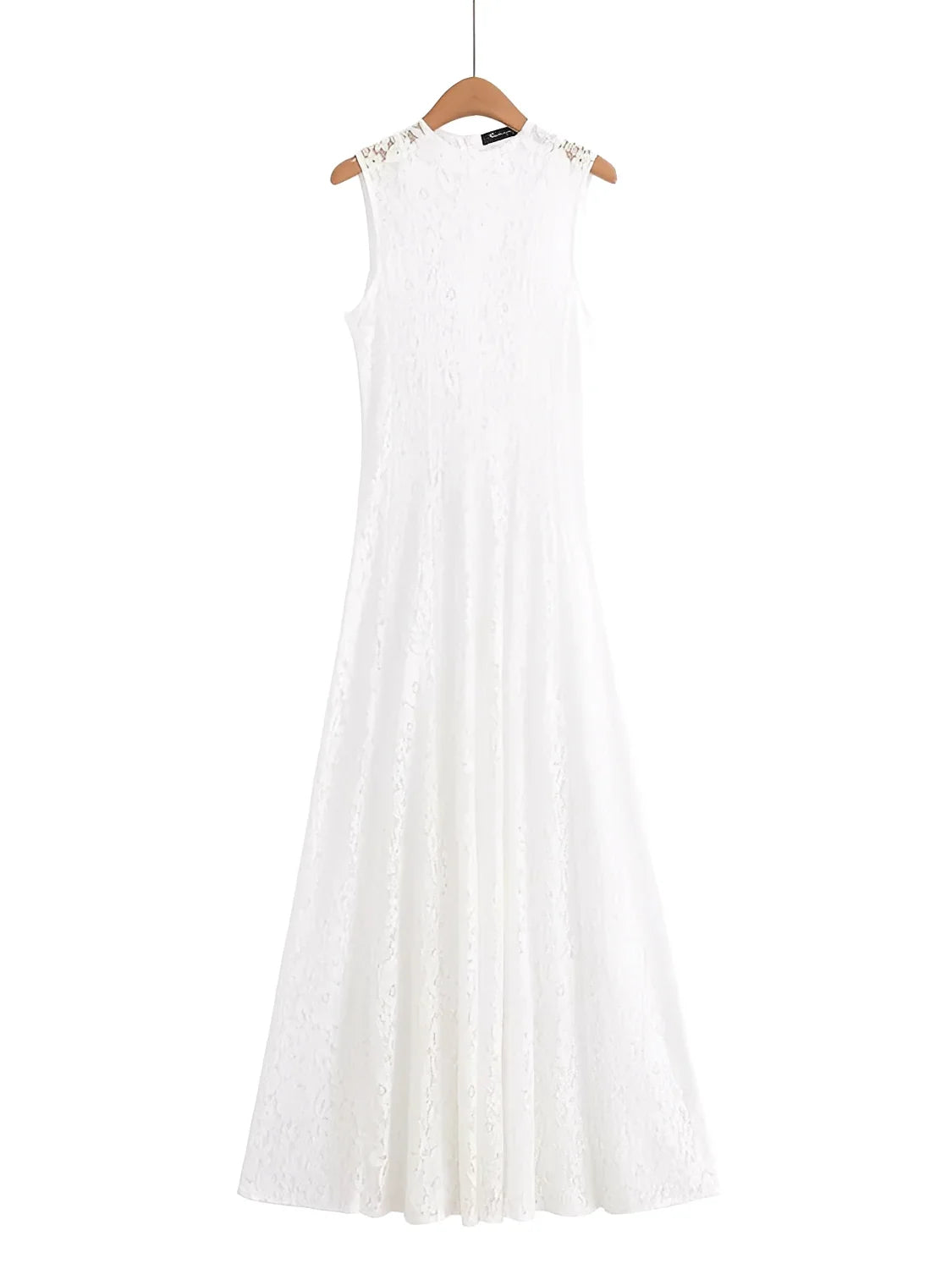 Midi Dress in Textured Lace with Flowers – Carla