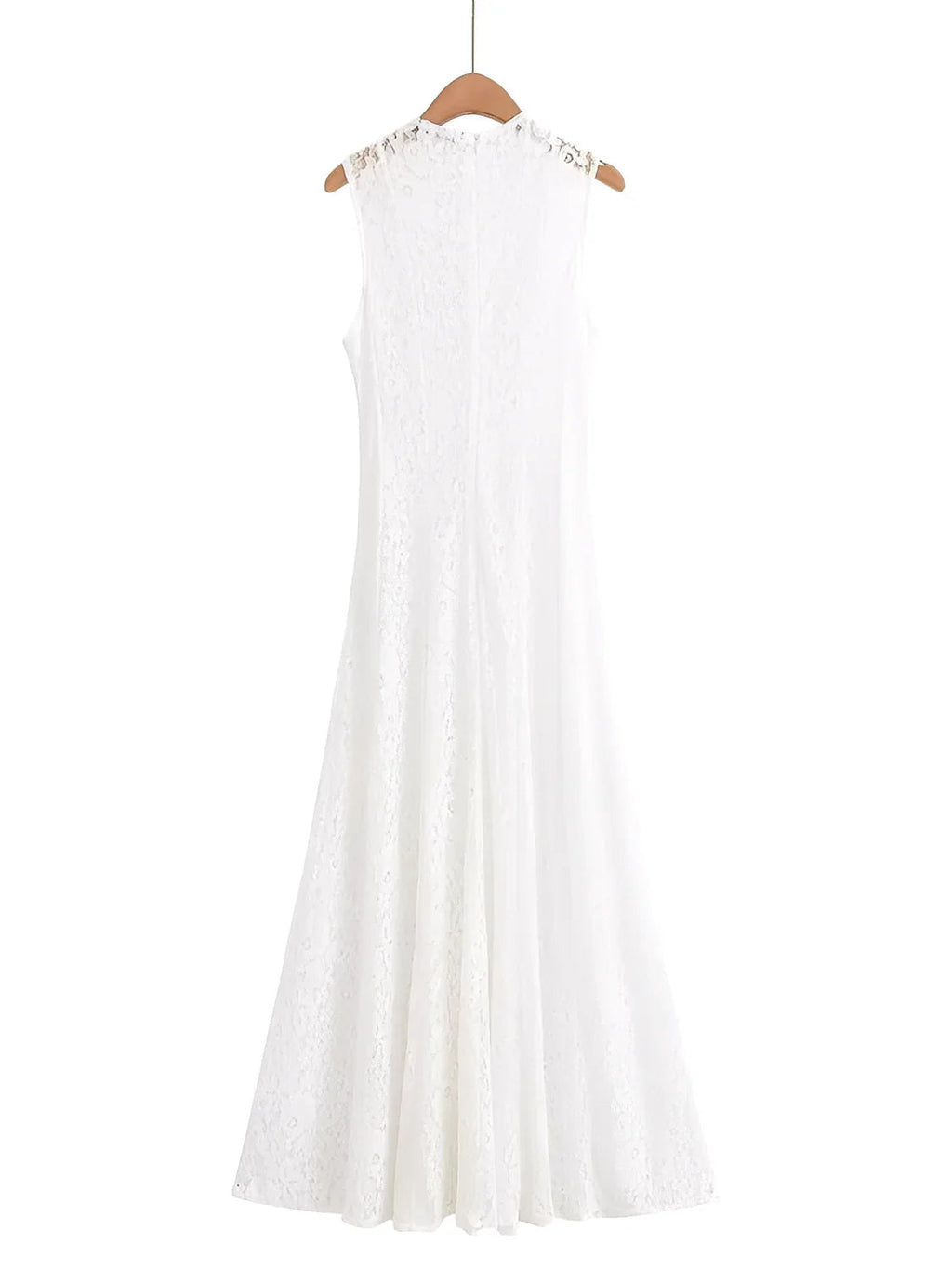 Midi Dress in Textured Lace with Flowers – Carla