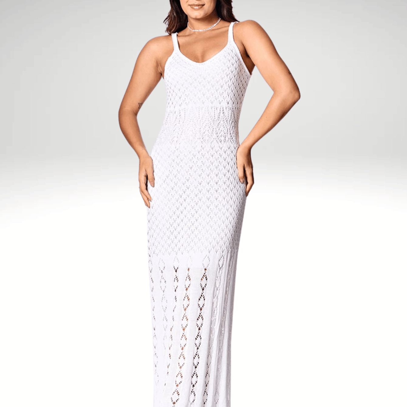 Riviera V Crochet Dress