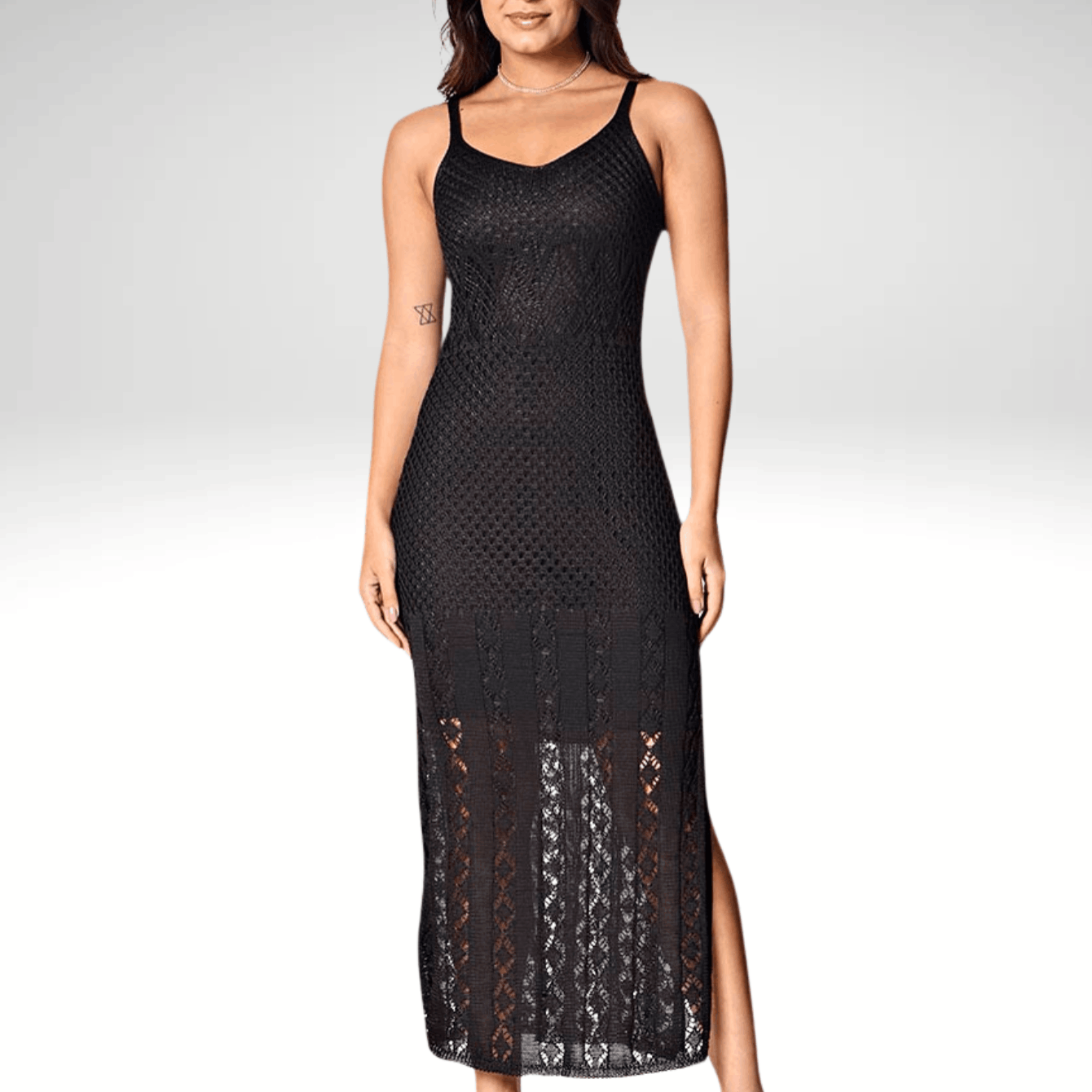 Riviera V Crochet Dress