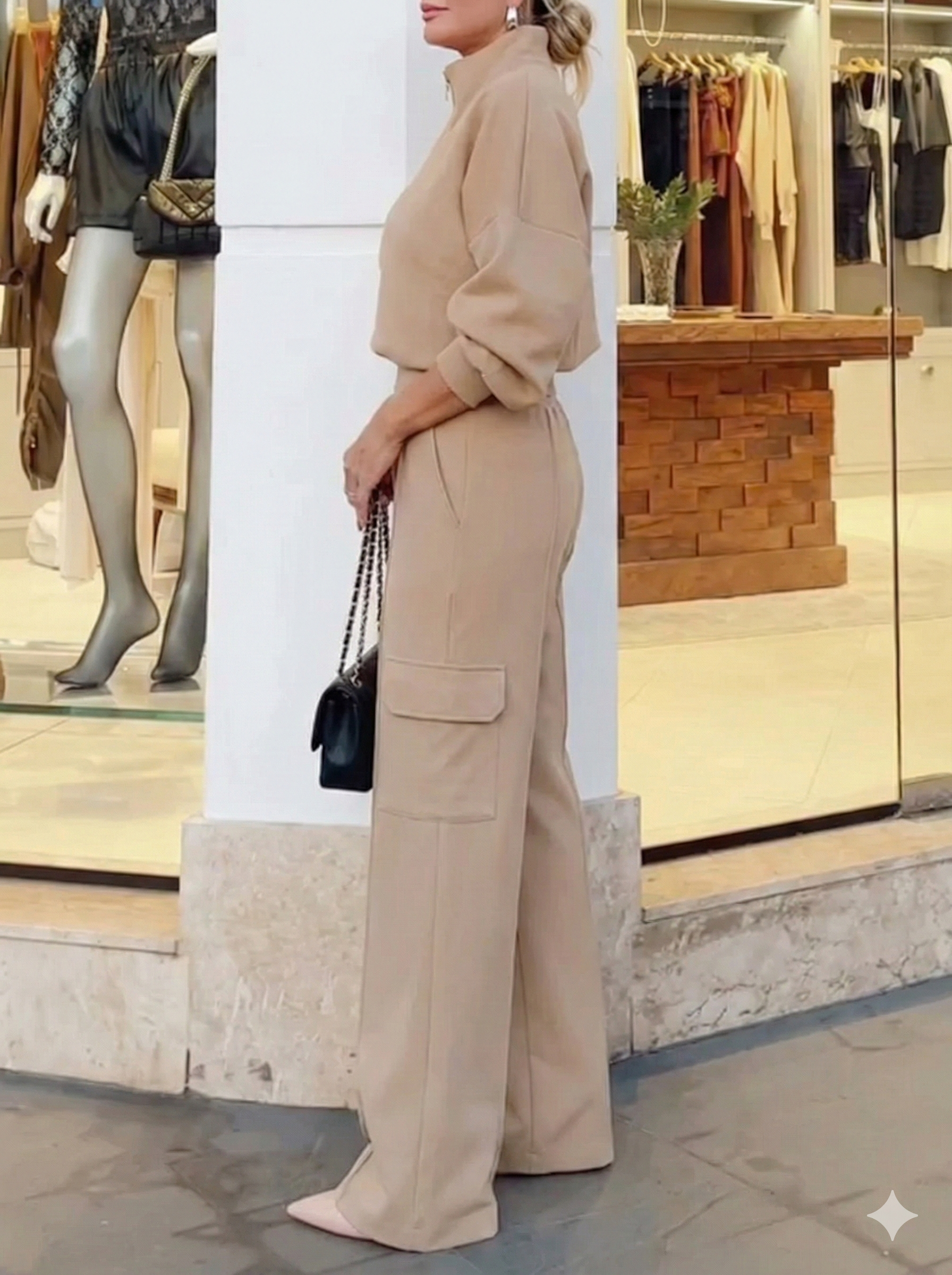 Women's Set Blouse and Pants Modern Royal Comfort