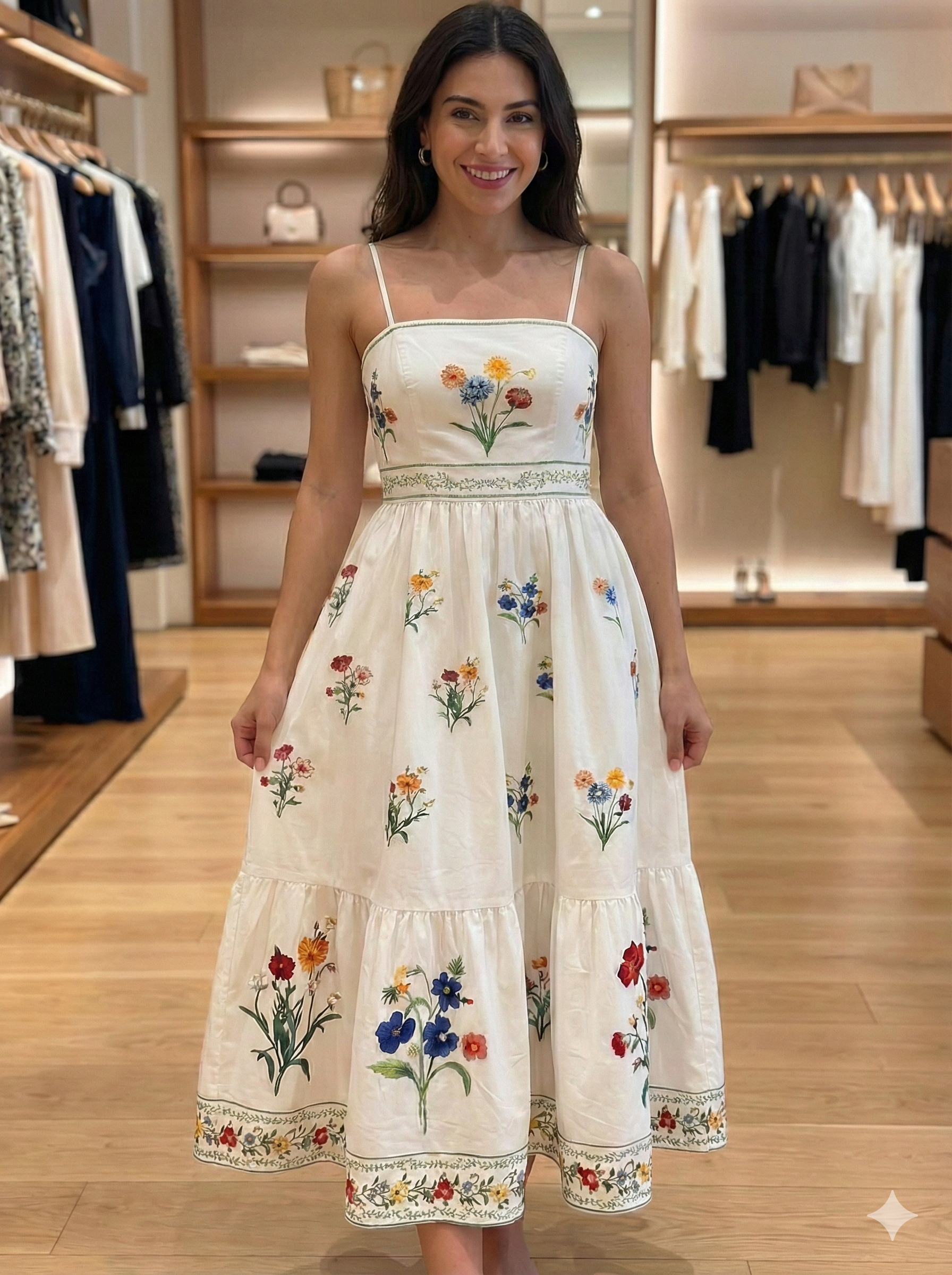 Plus Size Boho Floral Dress