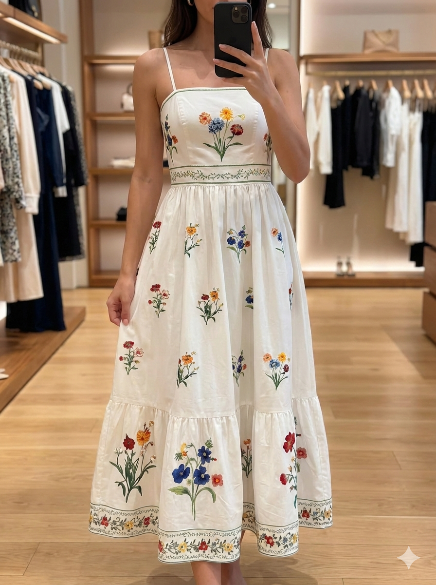 Plus Size Boho Floral Dress