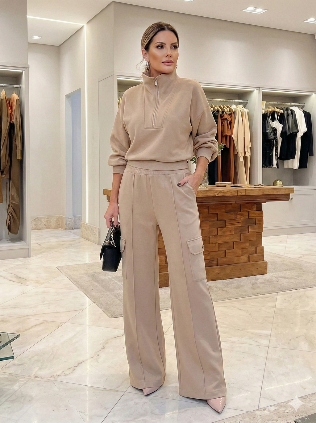 Women's Set Blouse and Pants Modern Royal Comfort