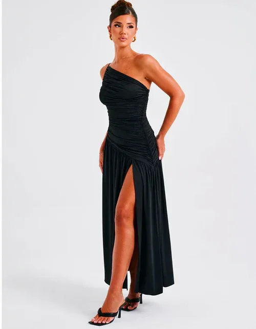 Long Dress with Slit Aurora - 60% OFF
