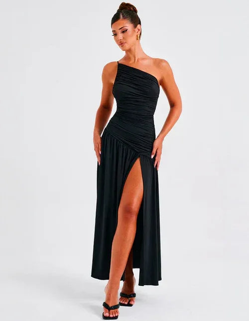 Long Dress with Slit Aurora - 60% OFF