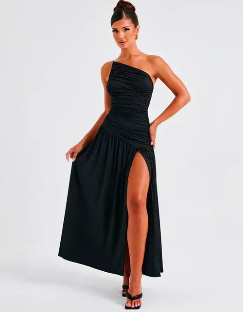 Long Dress with Slit Aurora - 60% OFF