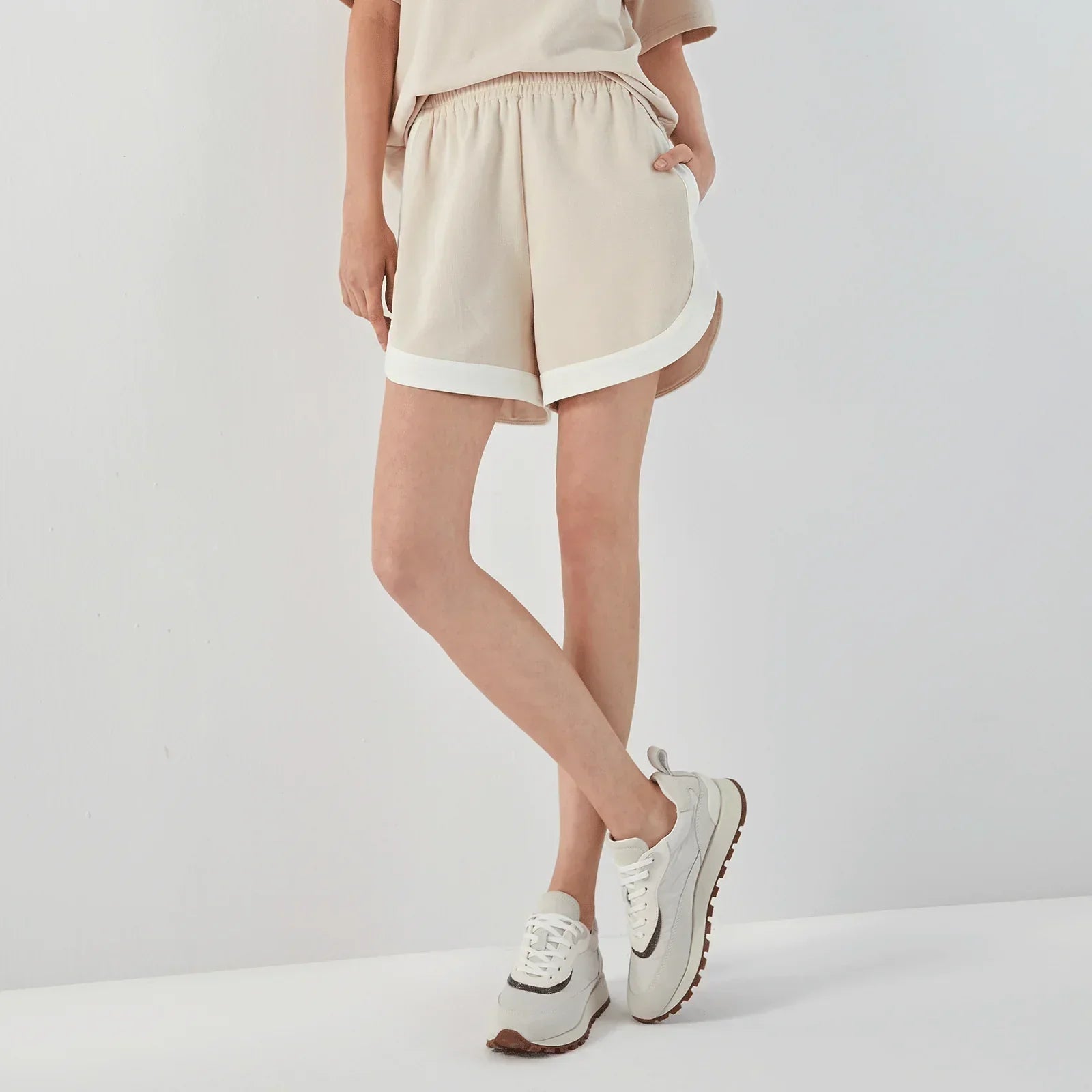 Boucle Shorts Apricot
