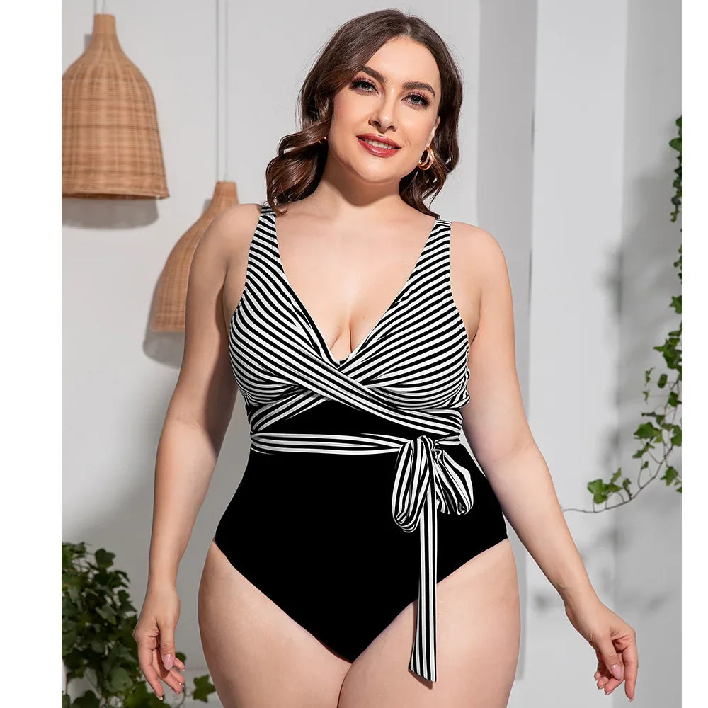 Navy Charm Plus Size Swimsuit