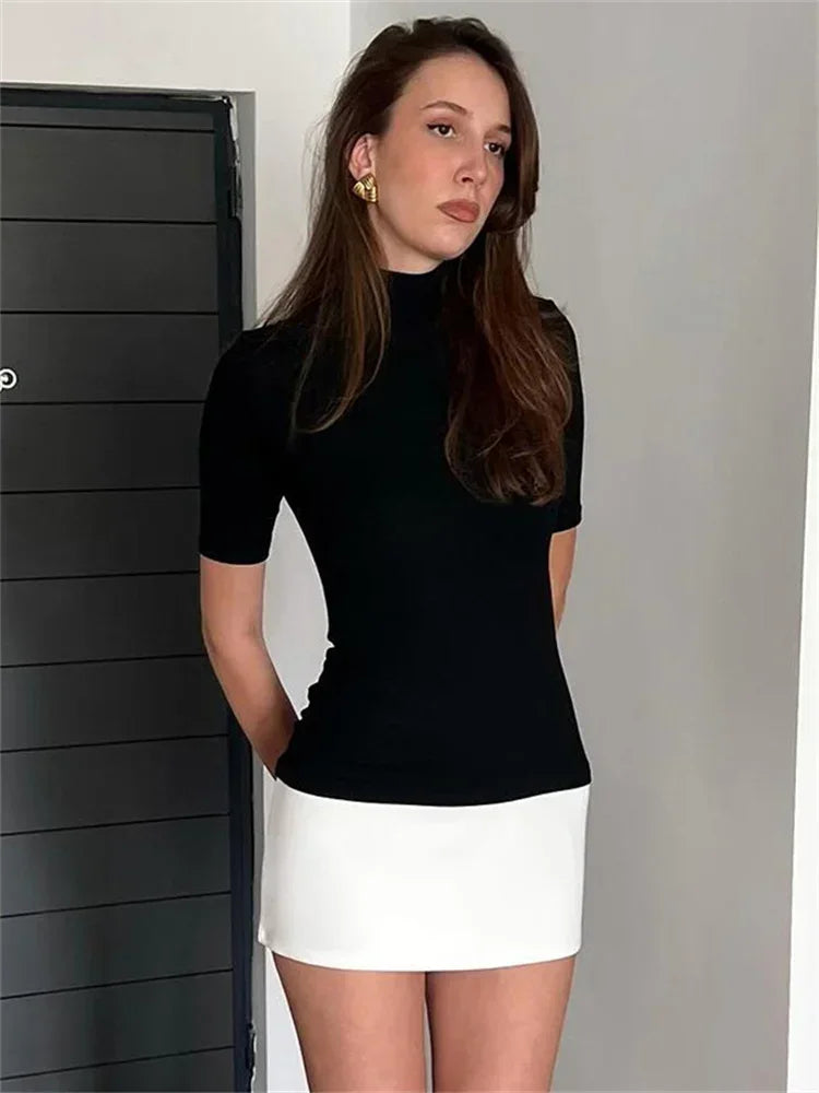 Elegant Contrast Dress
