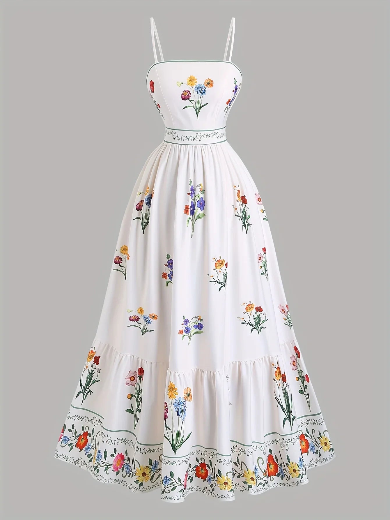 Plus Size Boho Floral Dress