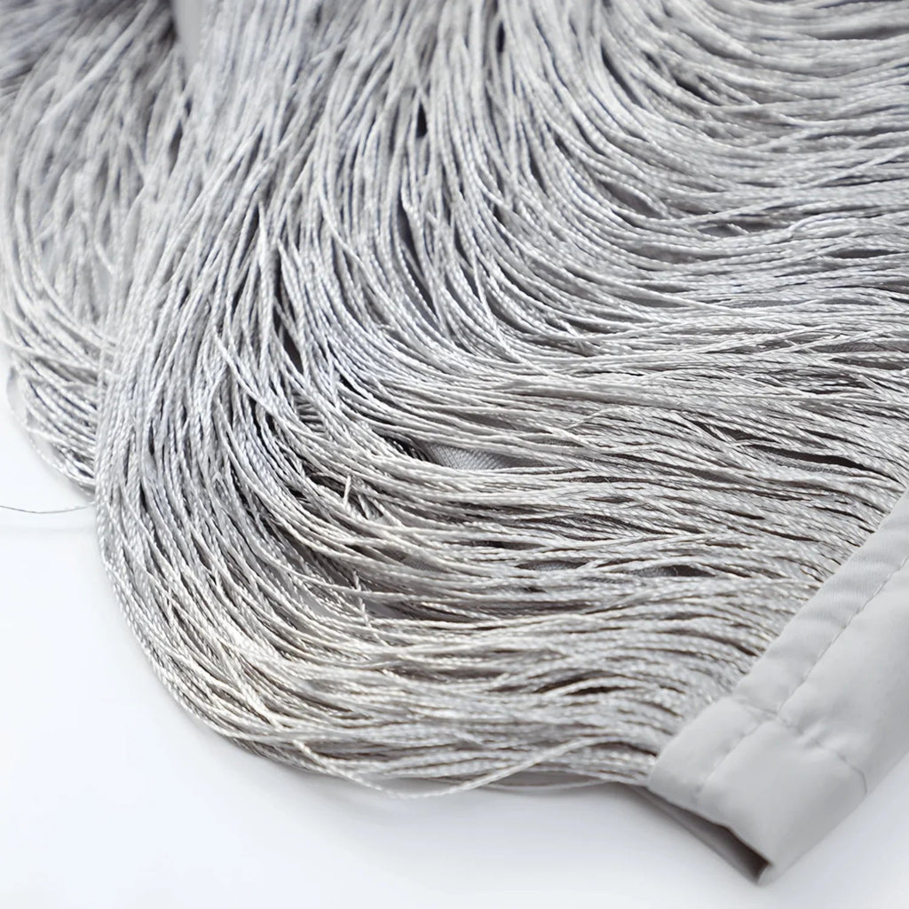 Short Dress with Metallic Gold Fringes – Vernier